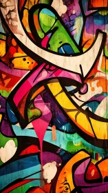 Chromatic curves collide and spill across weathered timber