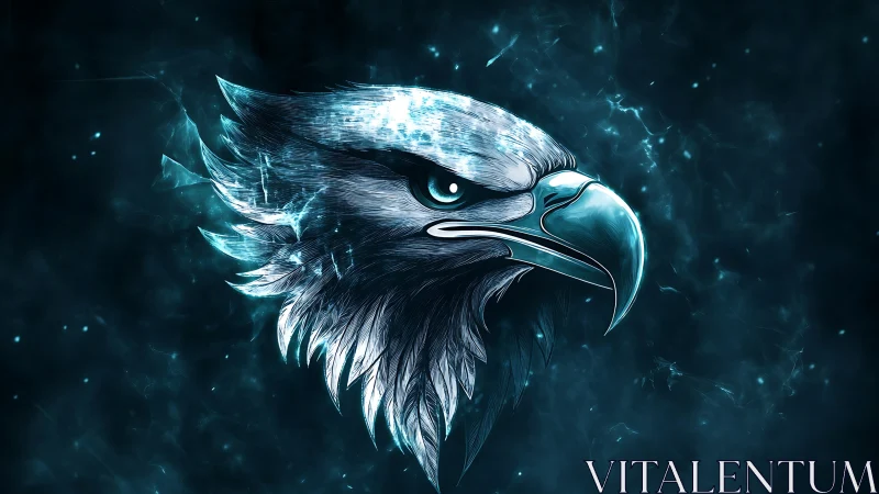 Digital side-profile illustration of stylized eagle head.