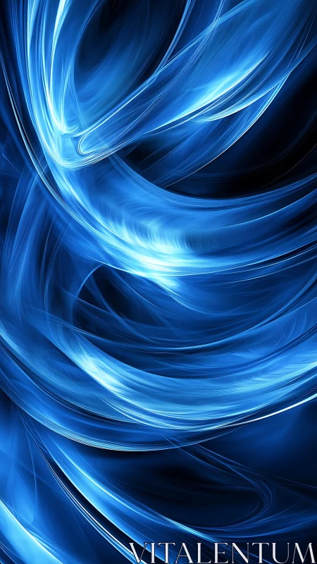Azure light currents swirl like electric ocean tides.