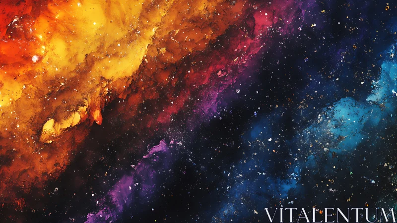 Chromatic nebular strata across deep stellar voids.