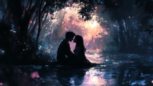 Two Hearts Glowing in the Night.