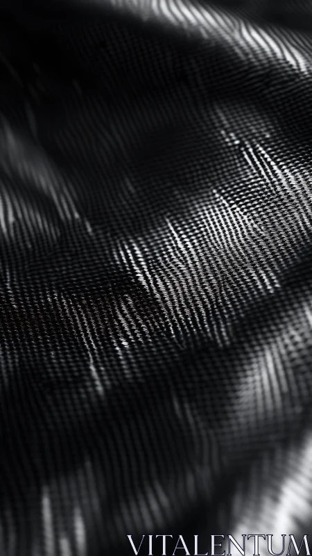 Monochrome textile waves reveal metallic abstract texture