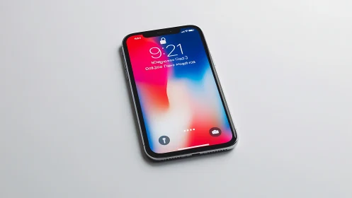 Premium smartphone glows with vibrant gradient energy displayed