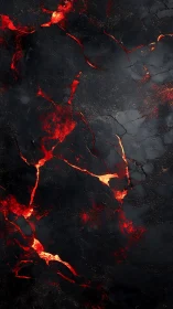 Incandescent network formations on blackened surface with radiant branching patterns