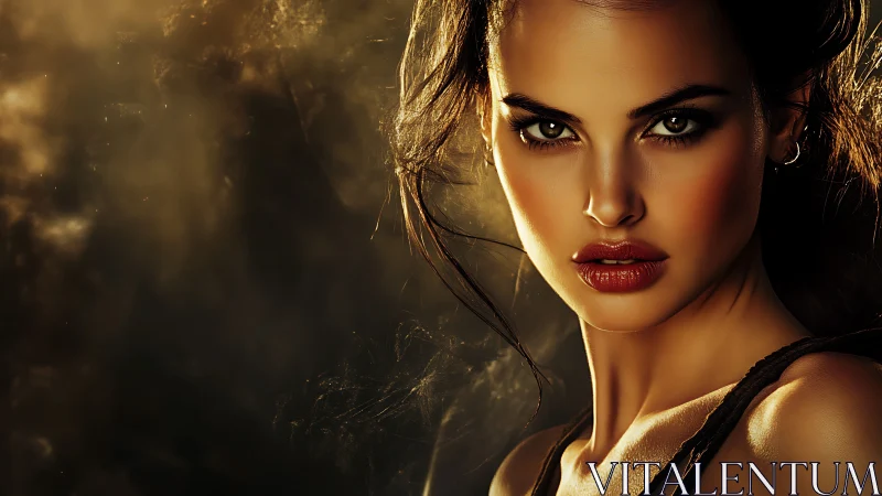 Stormlit gaze carves fire and shadow across the dusk