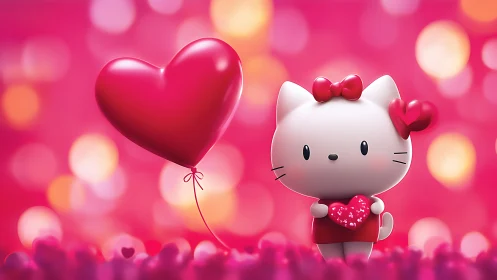 Hello Kitty's Valentine: Love Balloons Float Through Pink Dreams.