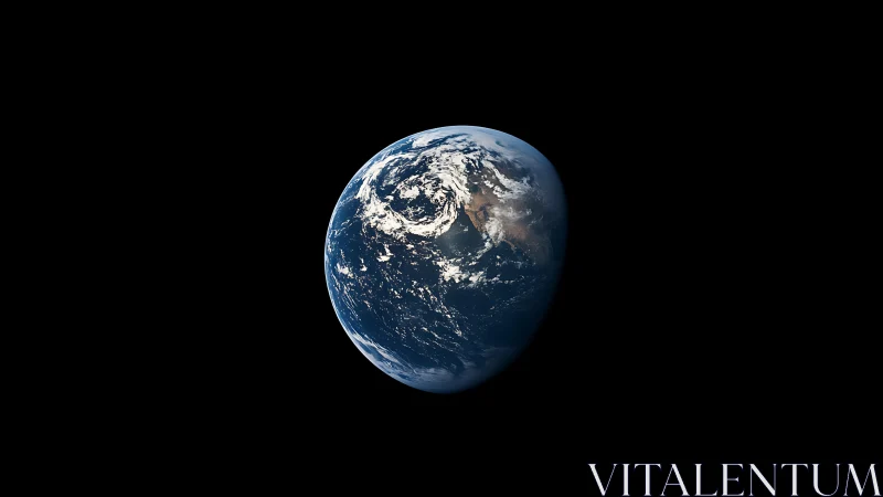 Our blue home floating gently in the quiet of space.