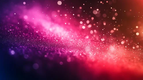 Vibrant Abstract Glitter Background with Pink and Purple Bokeh.