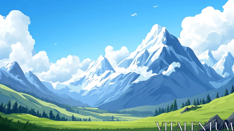 Sunlit mountain meadow welcoming you into bright stillness.