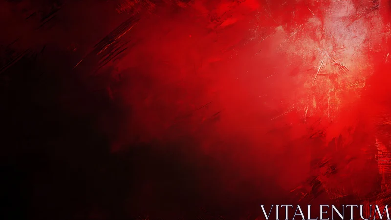 Crimson tonal gradient with textured abstract brushwork field