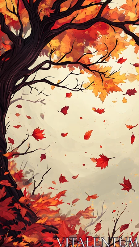 Vectorial autumn canopy with dynamically advected foliage field.