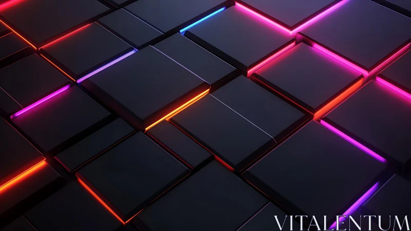 Neon-lit midnight tiles pulse with digital afterglow.