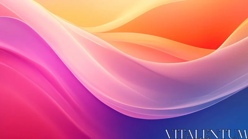 Sunrise silk waves in neon sherbet gradients of calm.