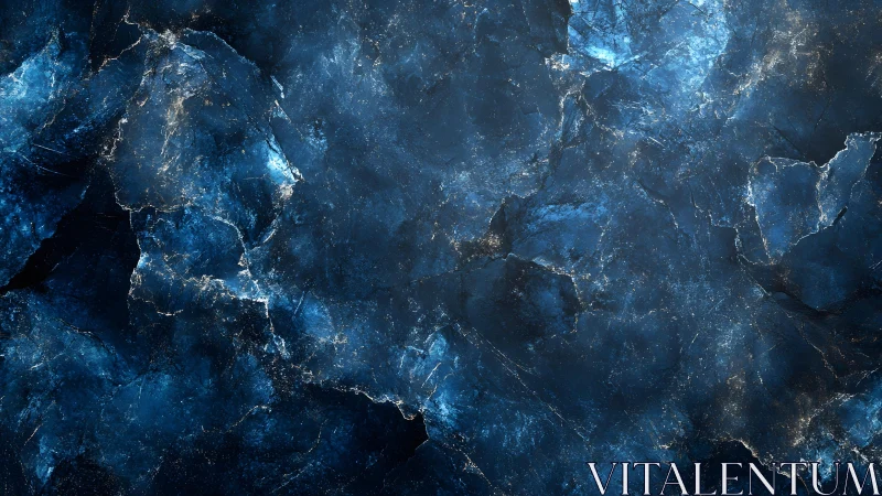 Deep Blue Marble Texture with Gold Veins, Abstract Elegant Design.