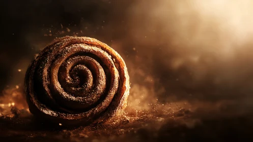 Cinnamon Swirl with Atmospheric Dust Particles.