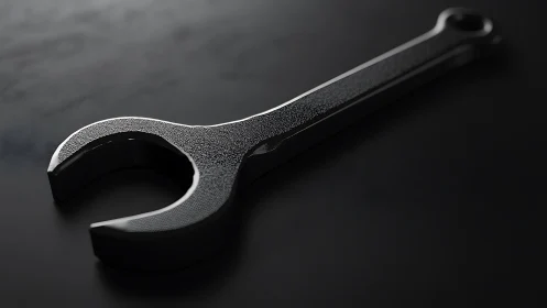 Metallic Loop-Handle Tool with Ergonomic Curvature and Textured Surface Finish
