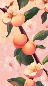 Peachy Blossoms and Blooms Embrace.