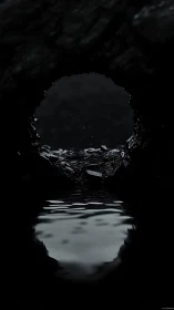Midnight cavern pool cradles trembling reflections in silence.