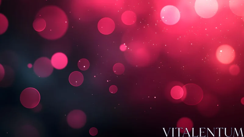 Soft Pink Bokeh Abstract Background with Glowing Light Orbs.