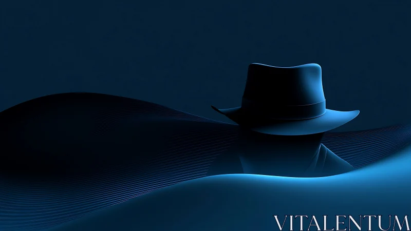 Mysterious silhouette in blue waves suggests digital secrecy.