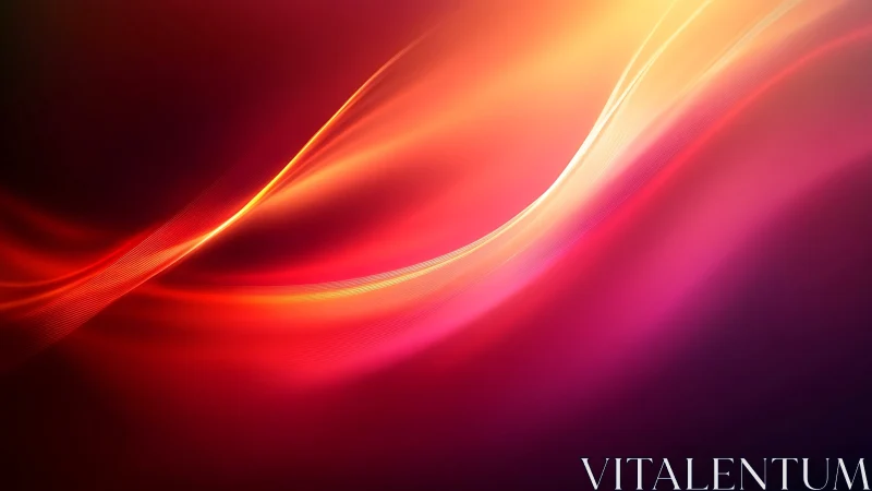 Radiant flowing light waves shimmer across a warm horizon.