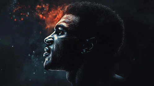 Luminous Profile: A Soul Ignited by Inner Fire.