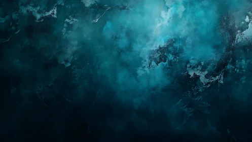 Teal and dark blue abstract textured cloud-like background.