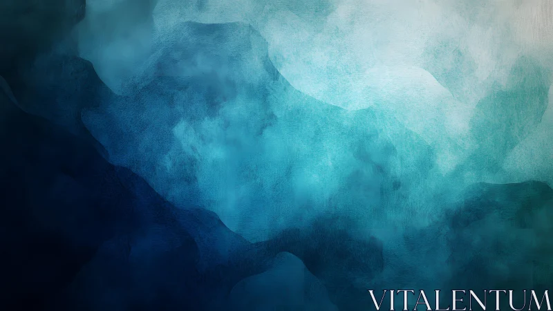 Abstract blue watercolor background with textured gradients.