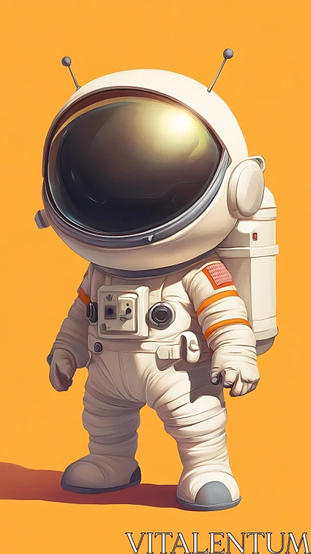 Cozy little astronaut ready for sunny spacewalk adventures.