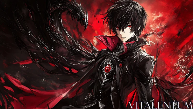 Crimson storm obeys the raven‑eyed sorcerer in silence