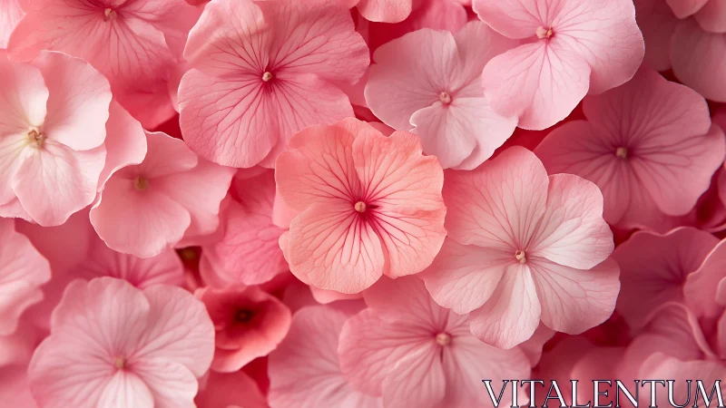 High-resolution floral close-up depicting densely clustered pink petals with radiating anatomical ve