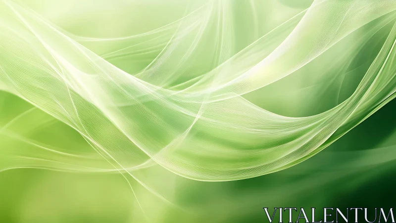 Soft Green Abstract Wave Background with Elegant Light Effects.