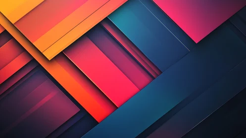 Prismatic panels colliding in neon-tinted geometric calm.