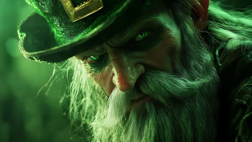 Emerald-eyed trickster leans from the shadows, guarding luck