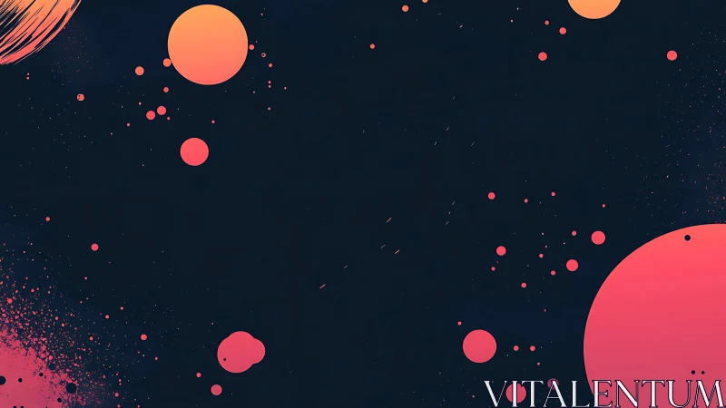 Celestial neon orbs drift across a midnight cosmic field.