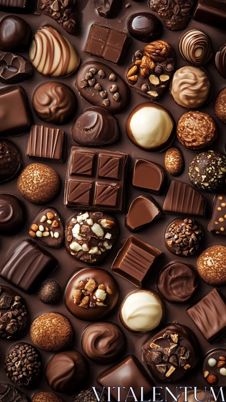 Chocolate Confectionery Assortment in Brown Tones
