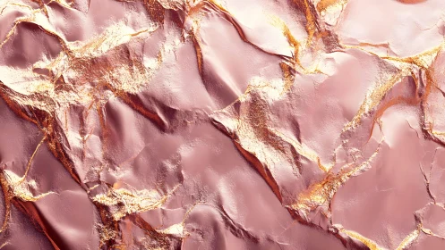 Rose gold metallic foil texture with abstract, luxurious style.