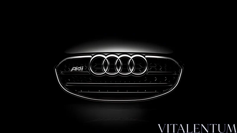 Midnight chrome grille sculpture of a luxury speed icon.