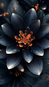 Parametric luminescent blossom with metallic bokeh topology.