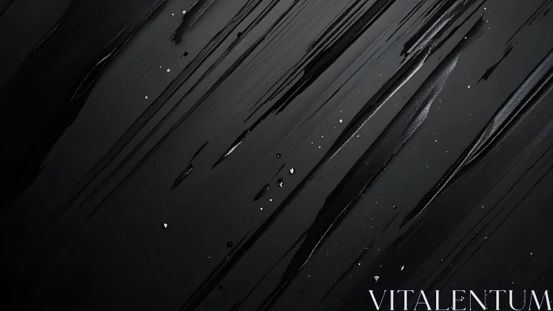 Midnight graphite streaks with star-speckled abstract rhythm.