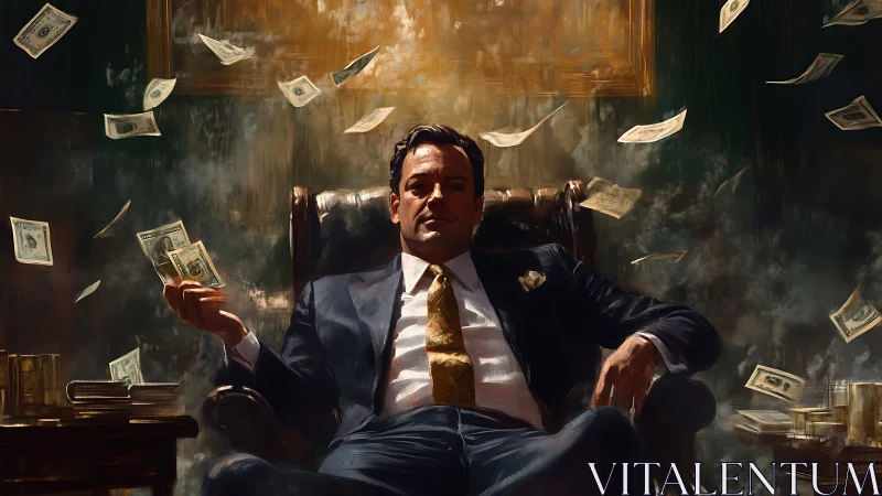 Powerful mogul commands dark office as money swirls