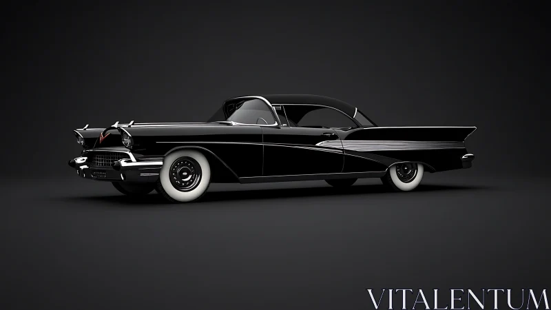 Midnight chrome cruiser gliding through a velvet void.