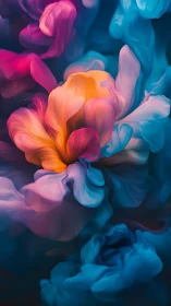 Luminous petal currents swirling through neon dusk bloom.