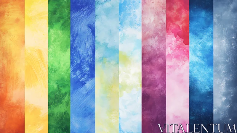 Colorful painted stripes invite calm, playful creativity