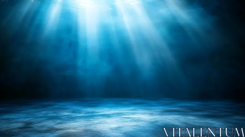 Sunken ballroom of light shimmers beneath the quiet waves