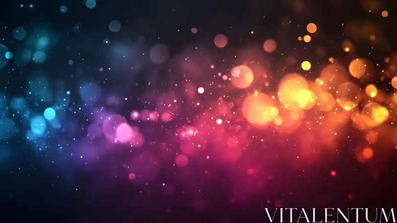 Vibrant blurred bokeh lights in abstract, colorful digital art style.