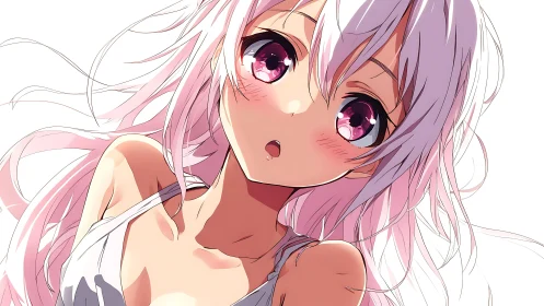 High-key anime portrait with saturated ocular reflections.