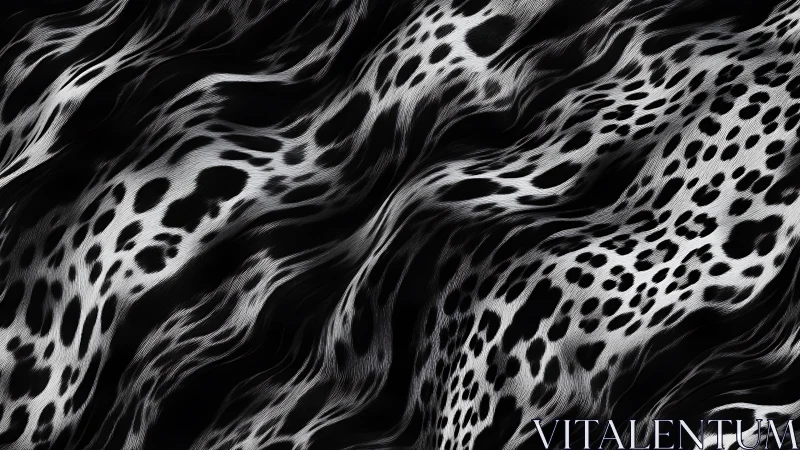 Leopard-inspired abstract waves simulate flowing monochrome fur