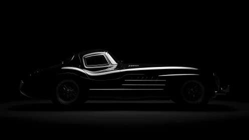 Midnight classic coupe glows with timeless racing elegance