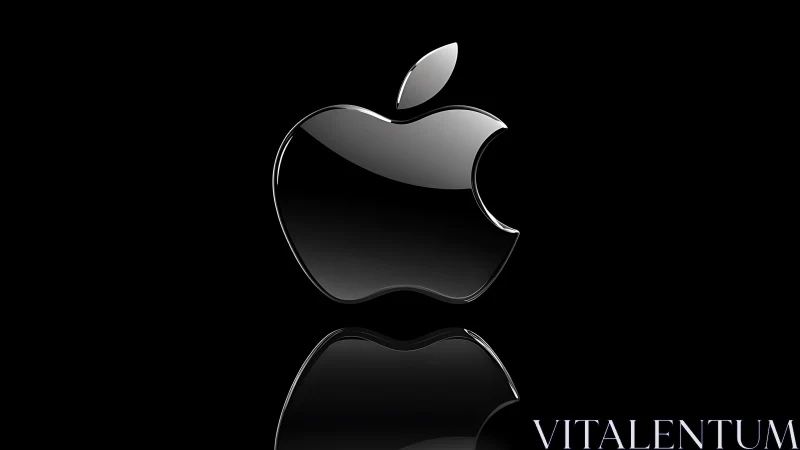 Iconic Apple Logo in Elegant Monochrome Style.